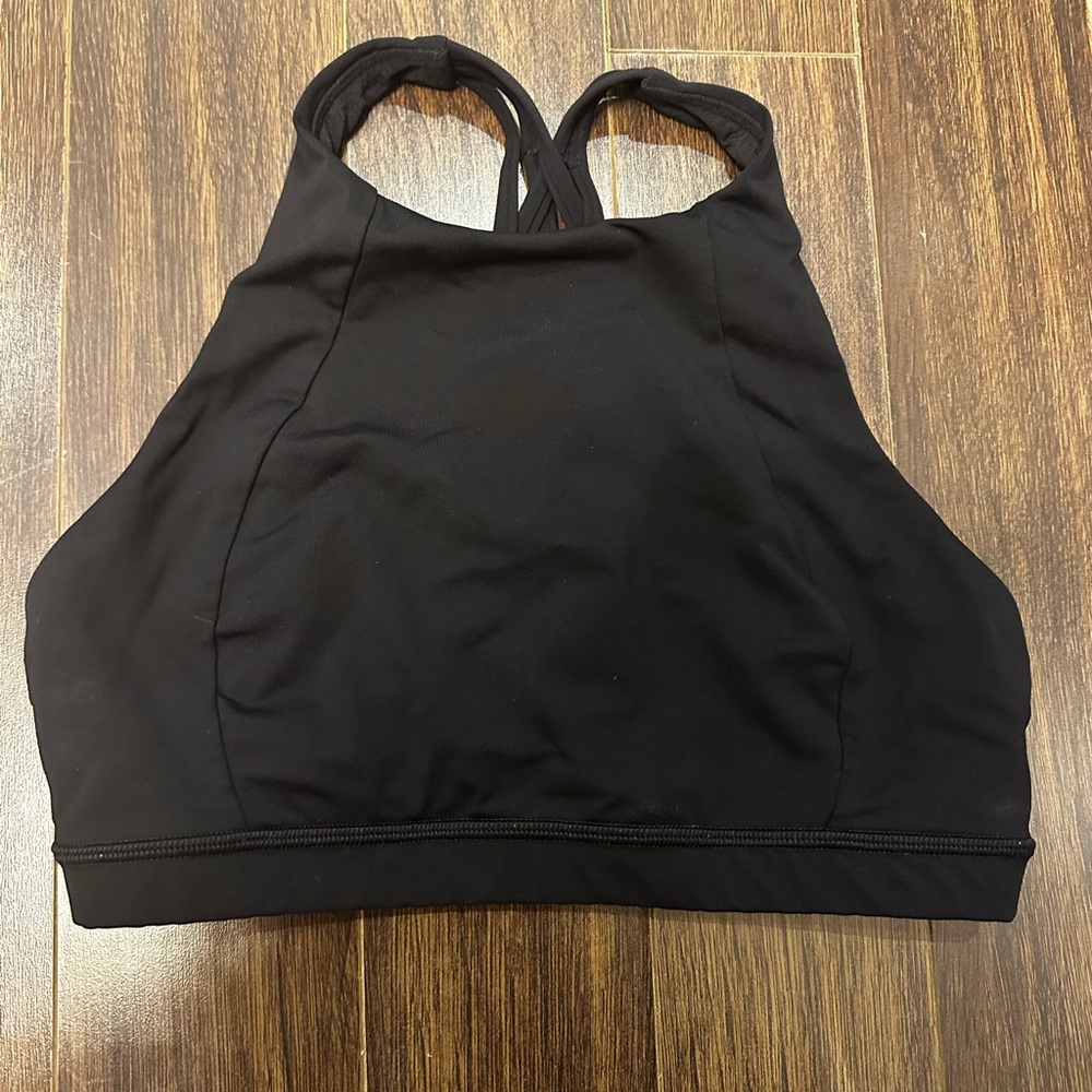 Lululemon Black Sports Bra with Racerback and Medium Support